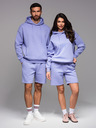 Ombre Clothing UNISEX treningska garnitura mikica + kratke hlače - sivkasta V9 Z110 Ombre Clothing