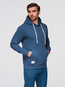 Ombre Clothing Moška mikica BASIC s koalco in kapuco - temno modra V4 B1674 Ombre Clothing