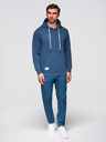 Ombre Clothing Moška mikica BASIC s koalco in kapuco - temno modra V4 B1674 Ombre Clothing
