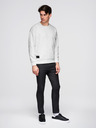 Ombre Clothing Moška mikica RELAXED FIT z reliefnimi črkami - ekru V2 B1712 Ombre Clothing