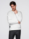 Ombre Clothing Moška mikica RELAXED FIT z reliefnimi črkami - ekru V2 B1712 Ombre Clothing