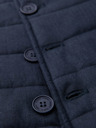 Ombre Clothing Moška elegantna prešivana vest - temno modra melanž V3 OM-JAVJ-0275 Ombre Clothing
