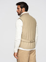 Ombre Clothing Moška neformalna brezrokavna vest z navpičnim prešivanjem - bež V2 OM-JAVJ-0323 Ombre Clothing