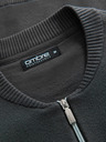 Ombre Clothing Moški pulover na zadrgo - grafitna V2 OM-SWZS-0146 Ombre Clothing