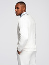 Ombre Clothing Moški karirani pulover s izrezom - bel V1 OM-SWSW-0151 Ombre Clothing