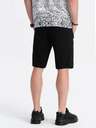 Ombre Clothing Moške trenirka kratke hlače - črna V3 W239 Ombre Clothing