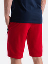 Ombre Clothing Moške trenirka kratke hlače - rdeča V2 W239 Ombre Clothing