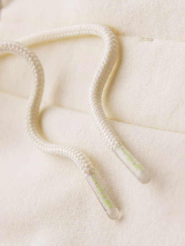 Ombre Clothing Unisex trenirka kratke hlače z rebrasto pasnico - kremna V2 OU-SRBC-0101 Ombre Clothing