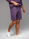 Ombre Clothing Unisex trenirka kratke hlače z vrvico v pasu - vijolične V13 OU-SRBC-0101 Ombre Clothing