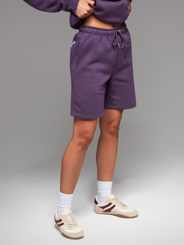 Ombre Clothing Unisex trenirka kratke hlače z vrvico v pasu - vijolične V13 OU-SRBC-0101 Ombre Clothing