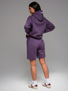 Ombre Clothing Unisex trenirka kratke hlače z vrvico v pasu - vijolične V13 OU-SRBC-0101 Ombre Clothing