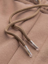 Ombre Clothing Unisex trenirka kratke hlače z rebrasto pasnico - rjave V16 OU-SRBC-0101 Ombre Clothing