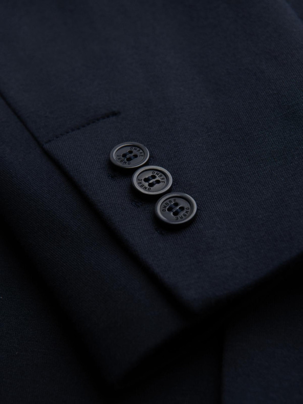 Ombre Clothing Moška pletena jakna v prilegajočem kroju - temno modra V3 OM-BLZB-0100 Ombre Clothing