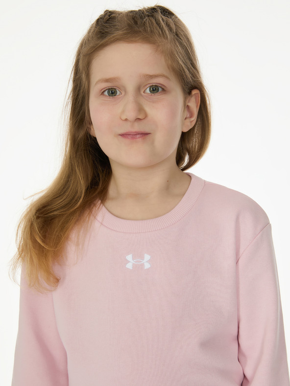Under Armour Dekliški set Under Armour UA RIVAL CREWNECK SET-PNK