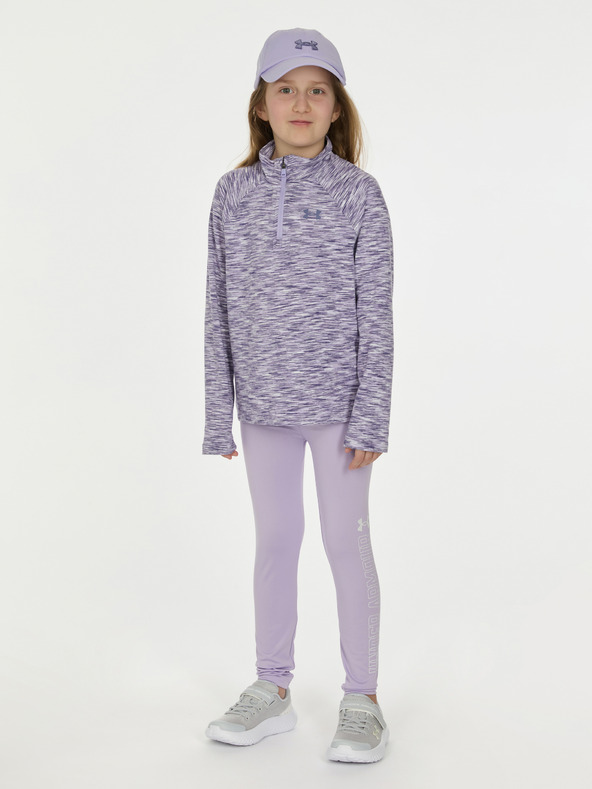 Under Armour Dekliški set Under Armour UA 1/4 ZIP LEGGING SET-PPL