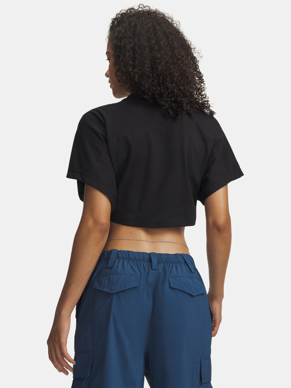 Under Armour Ženska majica Under Armour Cropped Script SS Tee-BLK