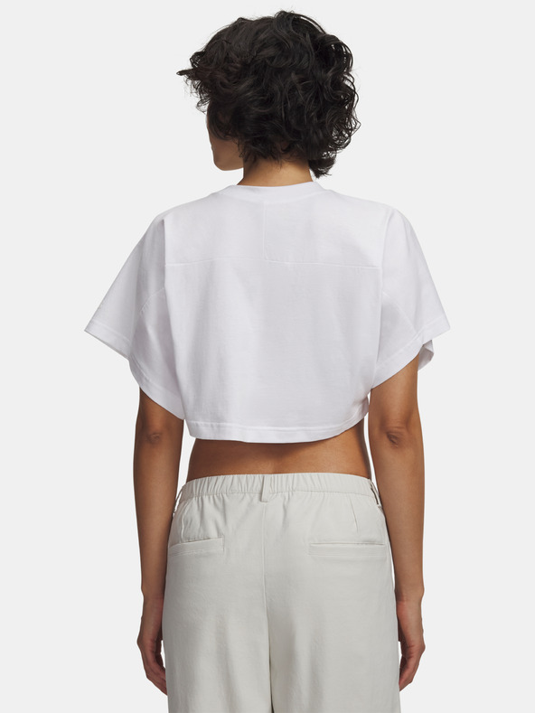 Under Armour Ženska majica Under Armour Cropped Script SS Tee-WHT