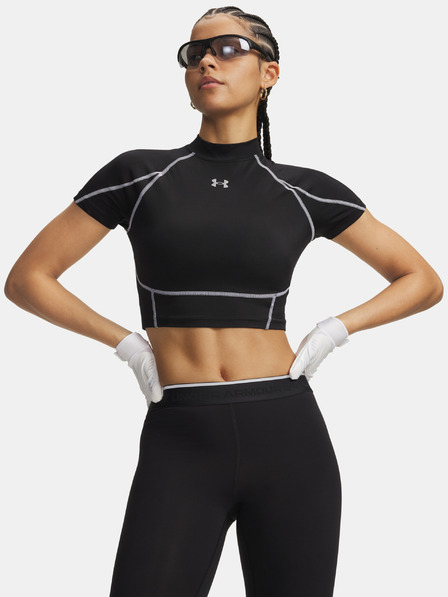 Under Armour Ženska majica Under Armour HeatGear Elite Crop Mck SS-BLK