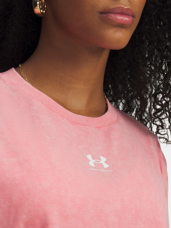Under Armour Ženska majica Under Armour UA Rival Boxy Tee Wash-PNK