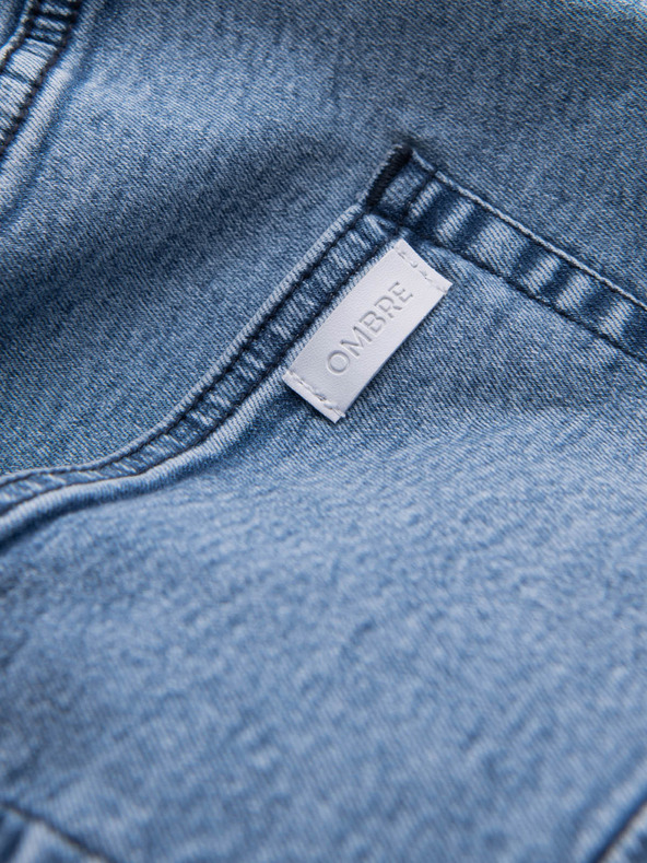 Ombre Clothing Svetlo modre moške kratke hlače iz džinsa Ombre Clothing W361