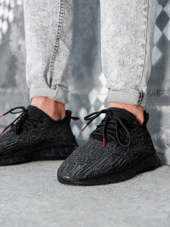 Ombre Clothing Črni moški teniški copati Ombre oblačila