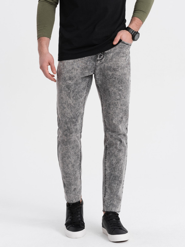 Ombre Clothing Sive moške kavbojke Slim Fit Ombre Clothing P923