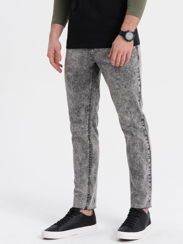 Ombre Clothing Sive moške kavbojke Slim Fit Ombre Clothing P923