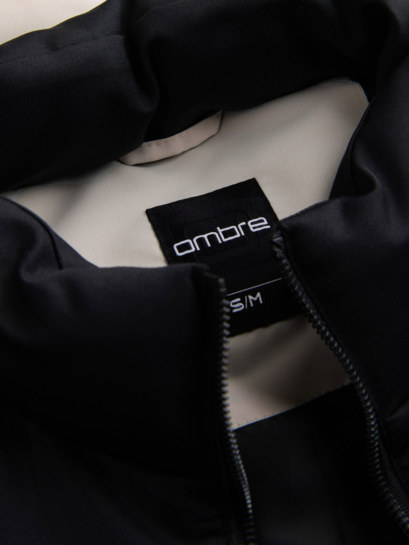 Ombre Clothing Črno-bež moški prešiti telovnik Ombre Clothing