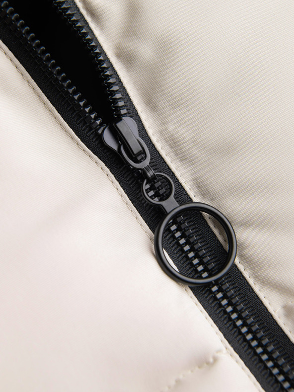 Ombre Clothing Črno-bež moški prešiti telovnik Ombre Clothing