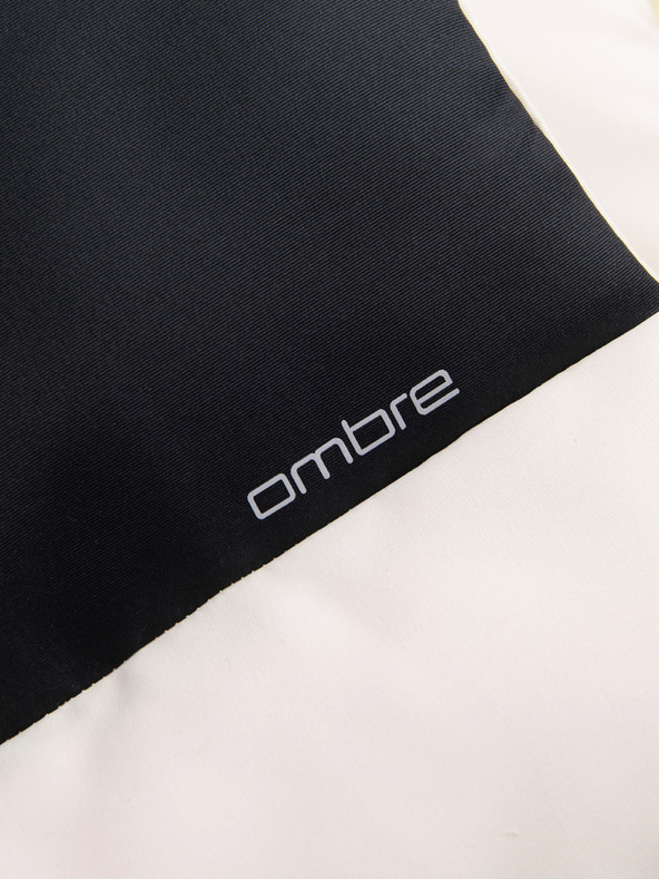 Ombre Clothing Črno-bež moški prešiti telovnik Ombre Clothing
