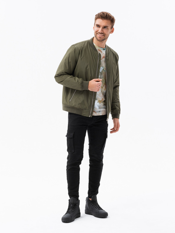 Ombre Clothing Kaki moška prehodna jakna Ombre Clothing C538