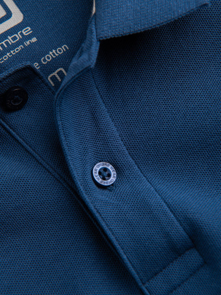 Ombre Clothing Temno modra moška osnovna polo majica Ombre Clothing