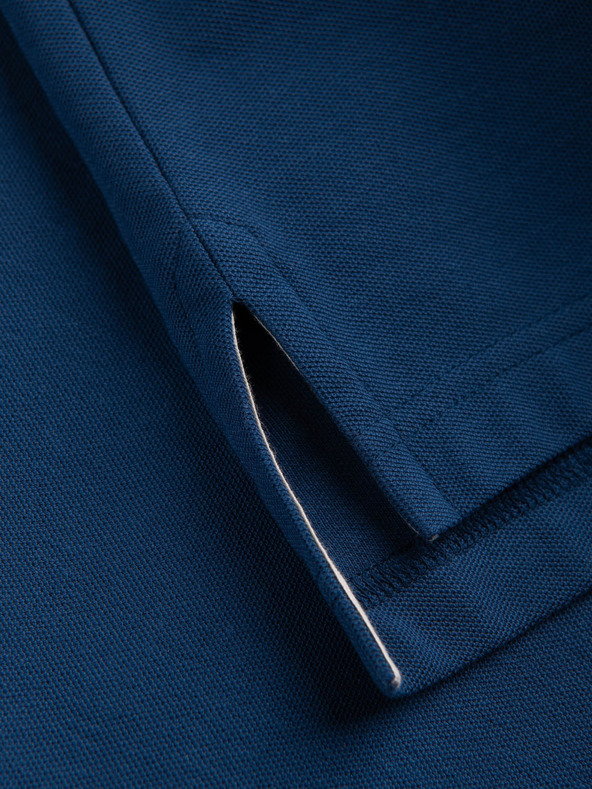 Ombre Clothing Temno modra moška osnovna polo majica Ombre Clothing