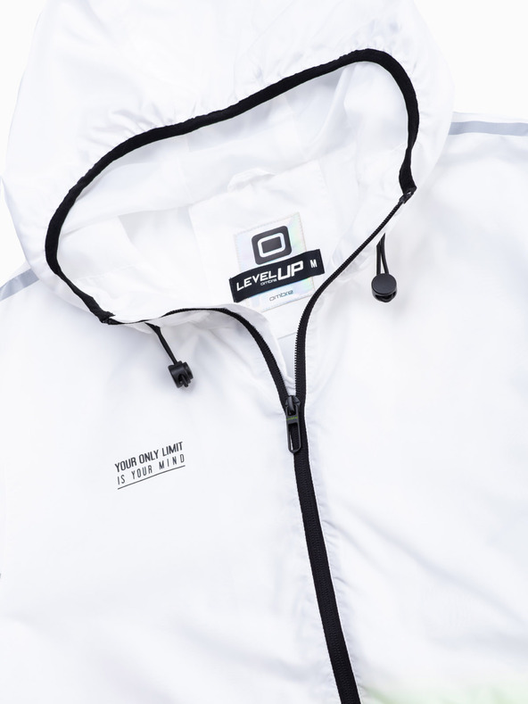 Ombre Clothing Zeleno-bela moška jakna Ombre Clothing