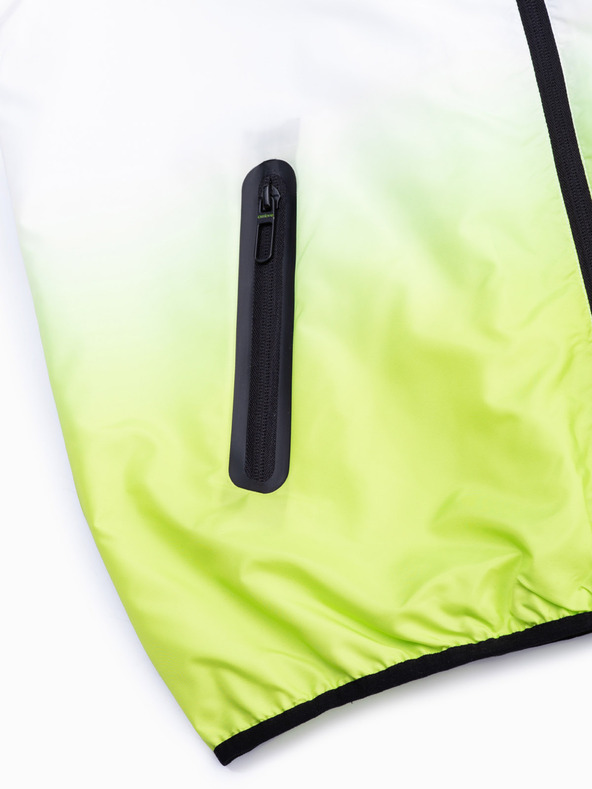 Ombre Clothing Zeleno-bela moška jakna Ombre Clothing