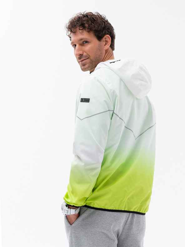 Ombre Clothing Zeleno-bela moška jakna Ombre Clothing