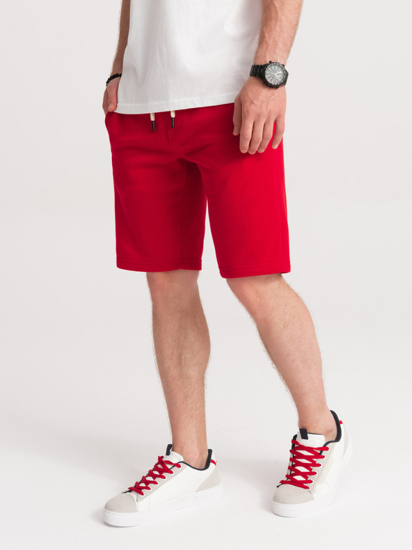 Ombre Clothing Rdeče moške športne hlače W238