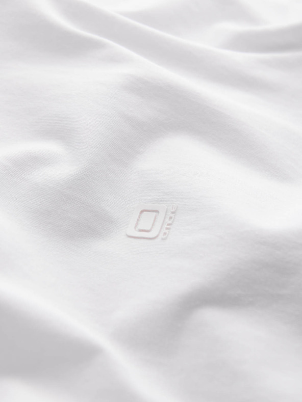 Ombre Clothing Bela moška majica z V-izrezom Ombre Clothing