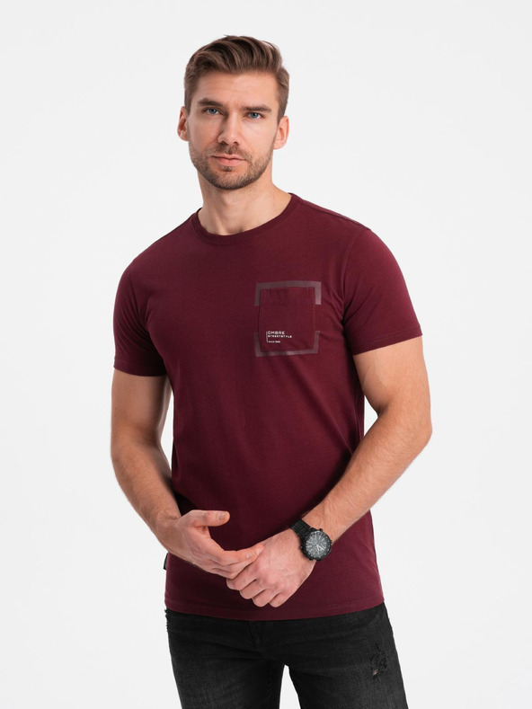 Ombre Clothing Moška srajca v bordo barvi Ombre Clothing