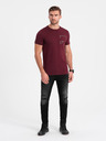Ombre Clothing Moška srajca v bordo barvi Ombre Clothing