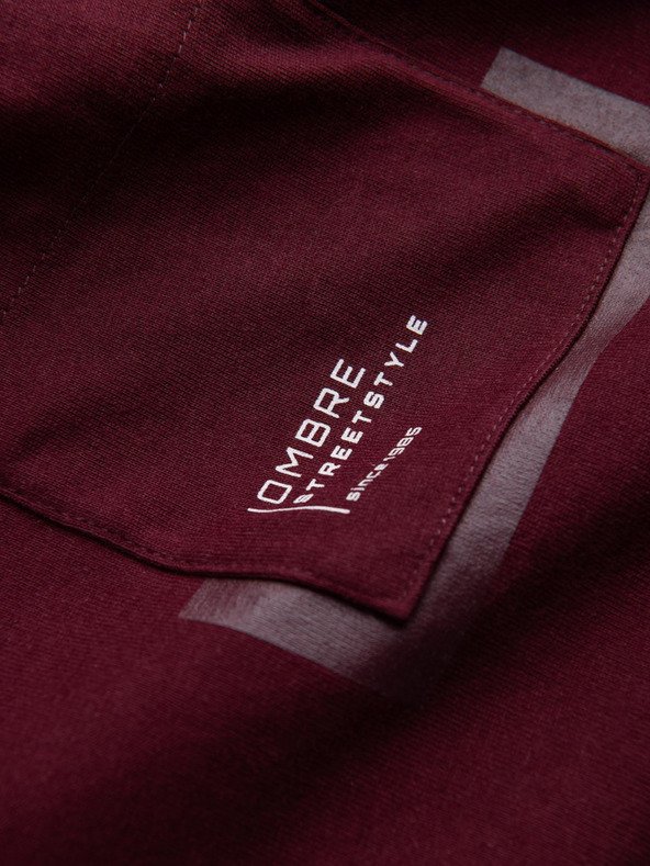 Ombre Clothing Moška srajca v bordo barvi Ombre Clothing