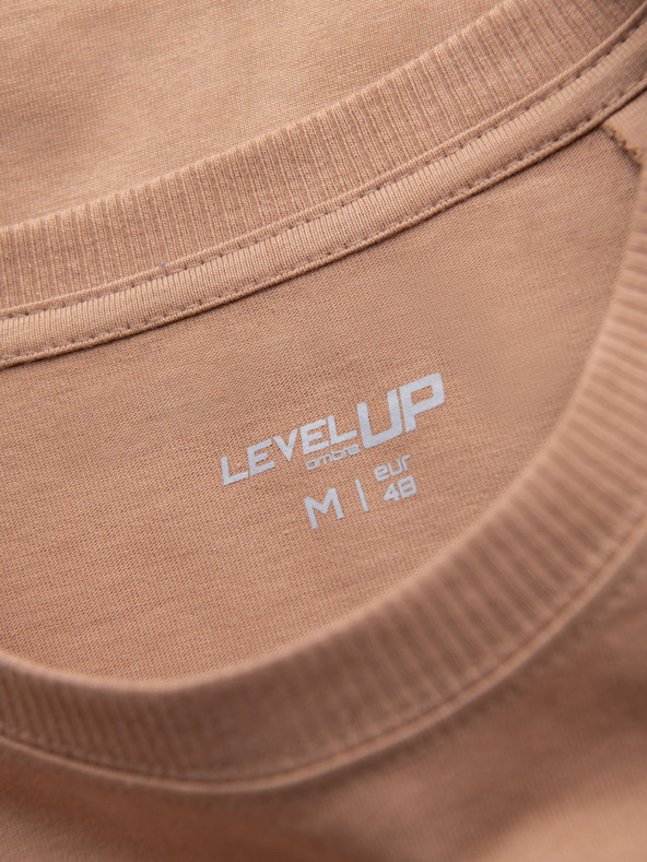 Ombre Clothing Svetlo rjava moška majica Ombre Clothing