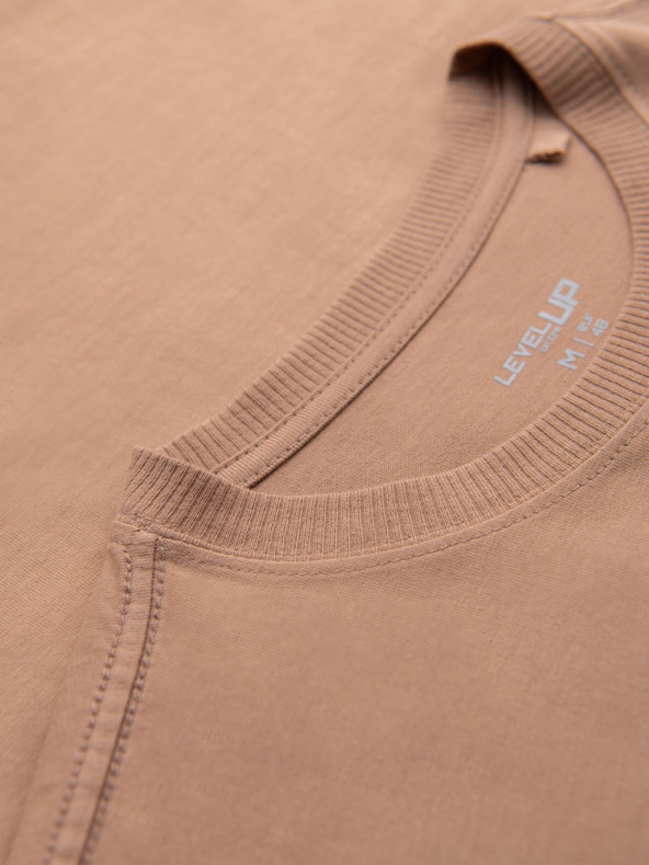 Ombre Clothing Svetlo rjava moška majica Ombre Clothing