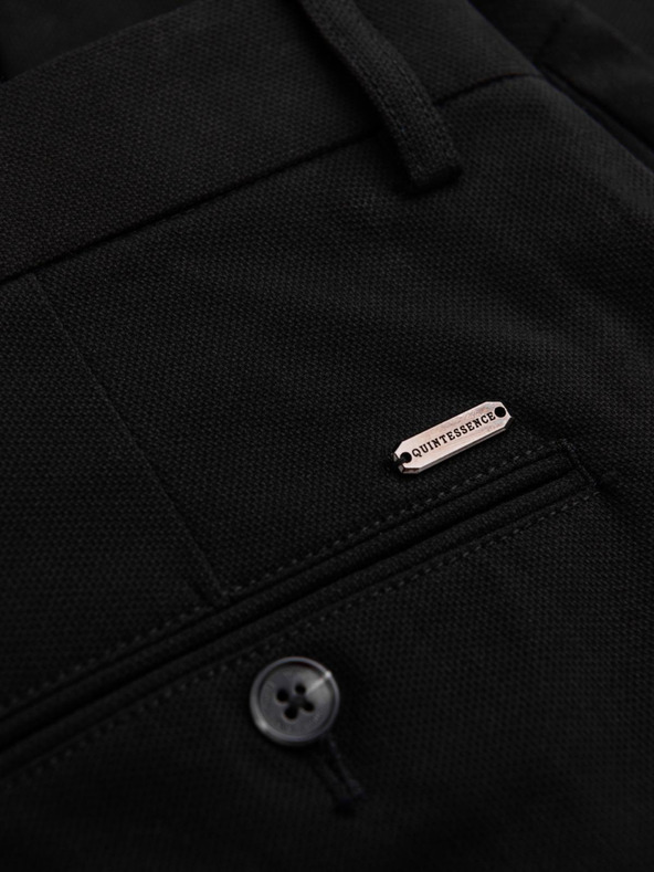 Ombre Clothing Črne moške hlače slim fit chino Ombre Clothing