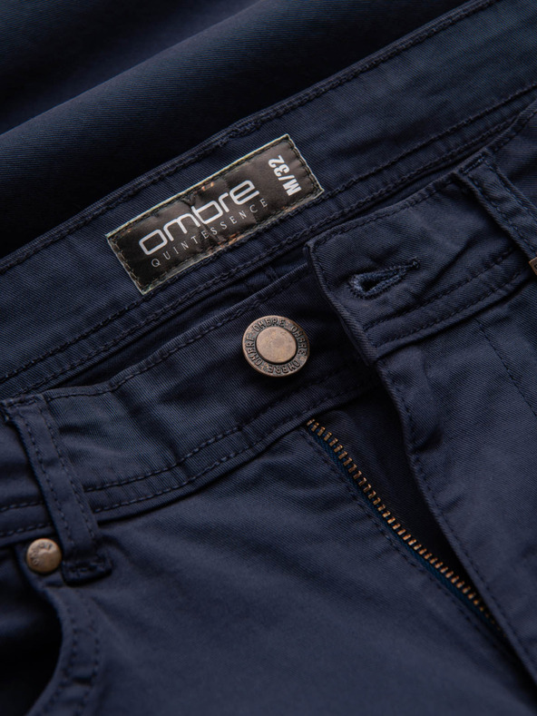 Ombre Clothing Temno modre moške hlače Chino Ombre Oblačila