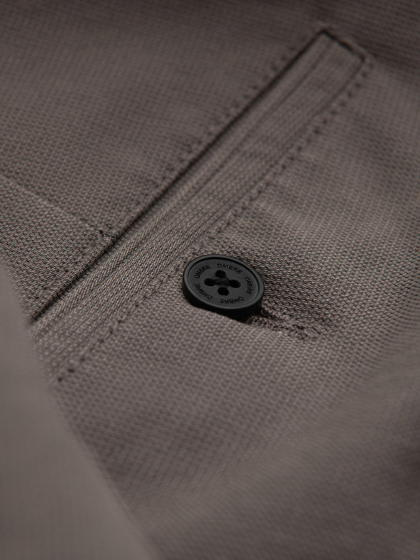 Ombre Clothing Rjave moške hlače Chino Ombre Oblačila