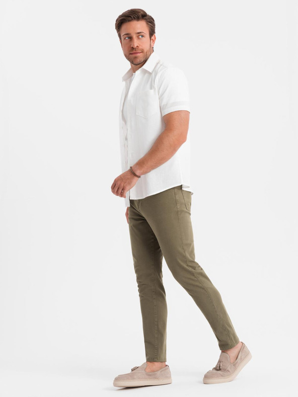 Ombre Clothing Kaki moške hlače chino Ombre Clothing