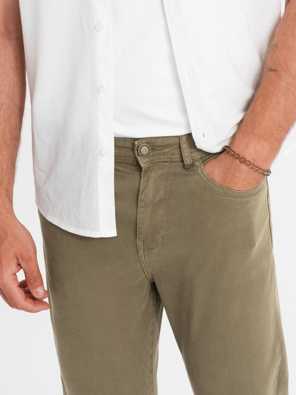 Ombre Clothing Kaki moške hlače chino Ombre Clothing