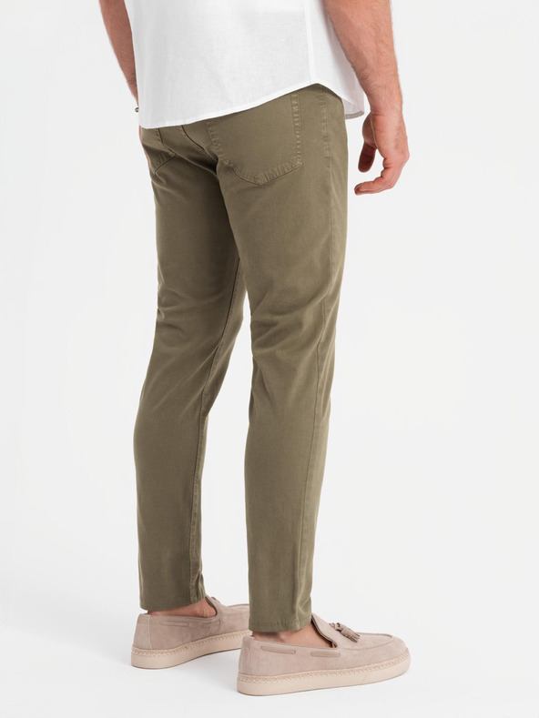 Ombre Clothing Kaki moške hlače chino Ombre Clothing