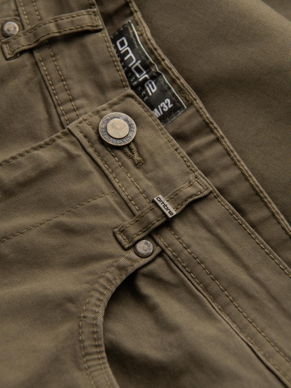 Ombre Clothing Kaki moške hlače chino Ombre Clothing